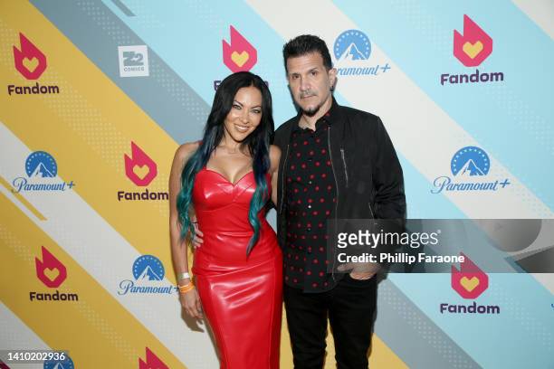 Carla Harvey and Charlie Benante attend Fandom Party at SDCC 2022 presented by Paramount+ at Hard Rock Hotel San Diego on July 21, 2022 in San Diego,...