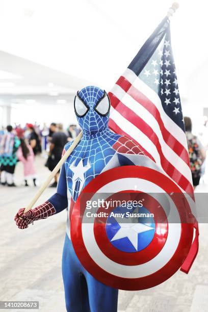 Guest dresses in cosplay at 2022 Comic-Con International: San Diego on July 21, 2022 in San Diego, California.