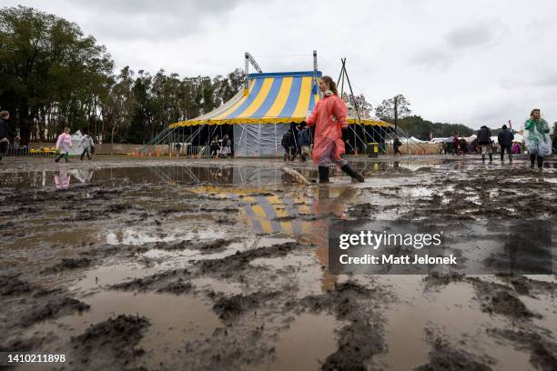 General view of Splendour in the Grass 2022 at North Byron Parklands on July 22, 2022 in Byron Bay, Australia. Festival organisers have cancelled the...