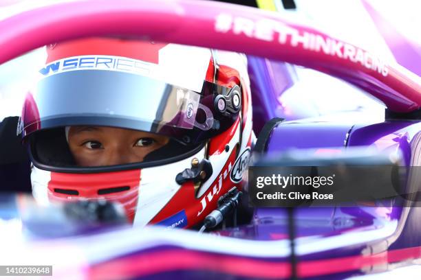 Juju Noda of Japan and W Series Academy drives during practice/qualifying ahead of W Series Round 4 at Circuit Paul Ricard on July 22, 2022 in Le...