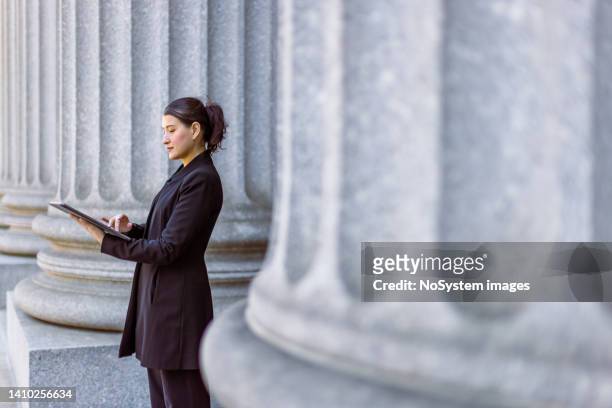 female lawyer - justice concept stock pictures, royalty-free photos & images