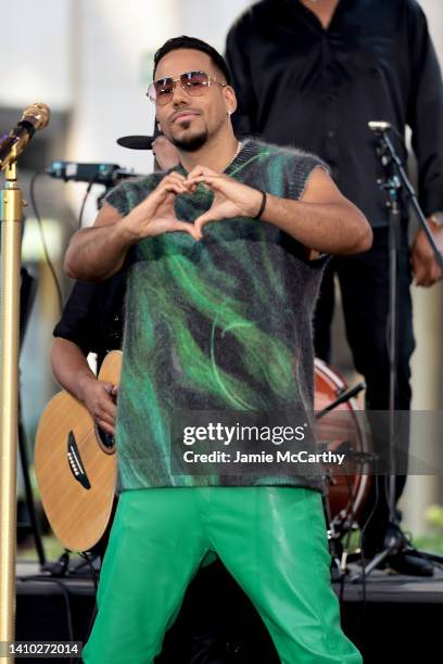 Romeo Santos performs On NBC's "Today" at Rockefeller Plaza on July 22, 2022 in New York City.