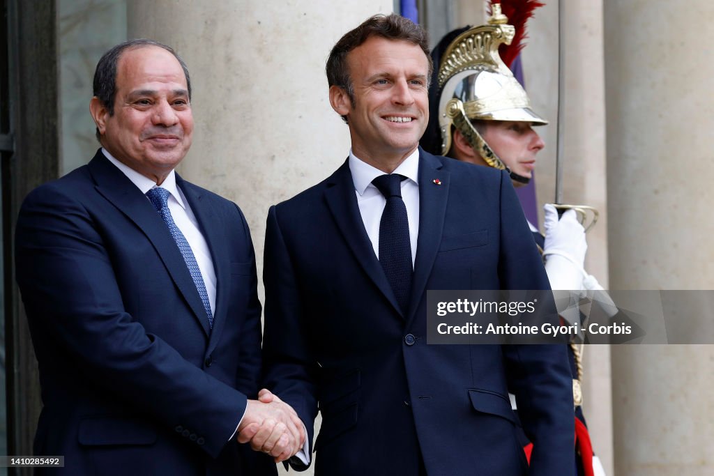 Emmanuel Macron Receives The President of The Arab Republic Of Egypt