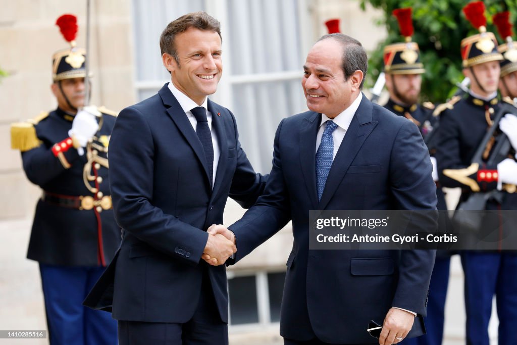 Emmanuel Macron Receives The President of The Arab Republic Of Egypt