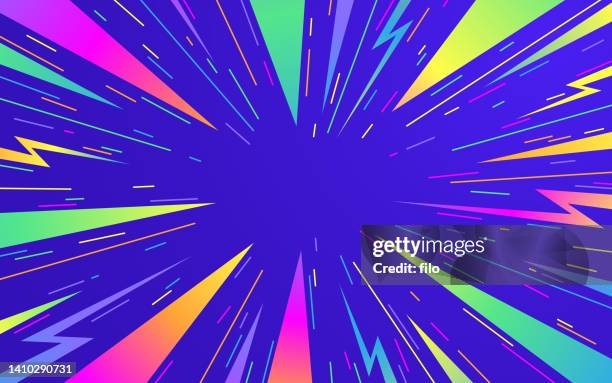 abstract zap lightning bolt excitement modern gradient background - light beam stock illustrations