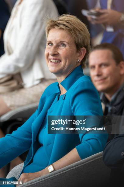 Susanne Klatten, billionaire and chairman of SGL Carbon SE attend the 50th Anniversary Of BMW High Tower at BMW Welt on July 22, 2022 in Munich,...