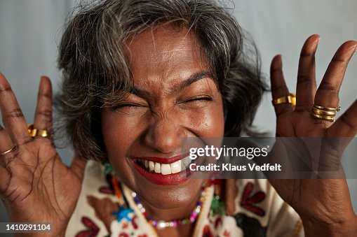 Happy woman with eyes closed Happy woman with eyes closed