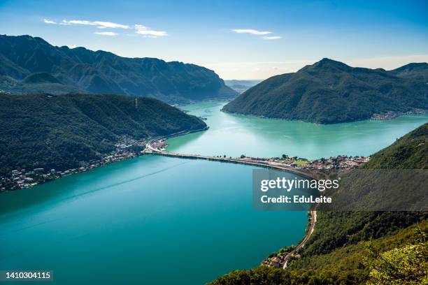 lake lugano - lugano stock-fotos und bilder