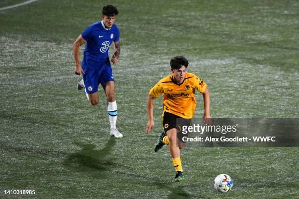 Harry Birtwistle of Wolverhampton Wanderers FC U21 in action during a game against Chelsea FC U21 at Zions Bank Stadium on July 21, 2022 in Herriman,...