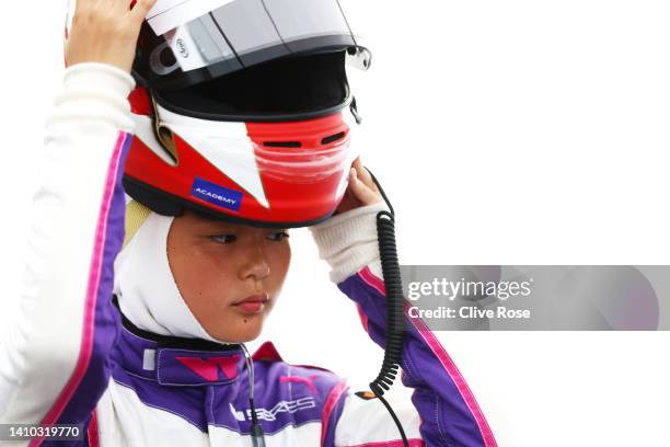 Juju Noda of Japan and W Series Academy prepares to drive during qualifying ahead of W Series Round 4 at Circuit Paul Ricard on July 22, 2022 in Le...