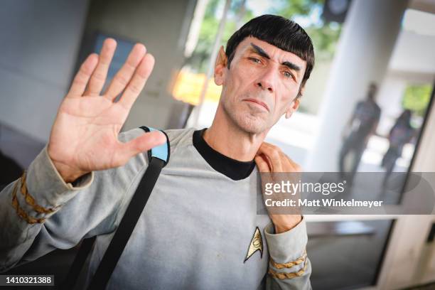 Cosplayer dressed as Spock attends 2022 Comic-Con International: San Diego on July 21, 2022 in San Diego, California.