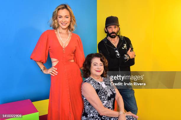 Kristanna Loken, Sean Young, and Richard Grieco visit the #IMDboat official portrait studio at San Diego Comic-Con 2022 on The IMDb Yacht on July 22,...