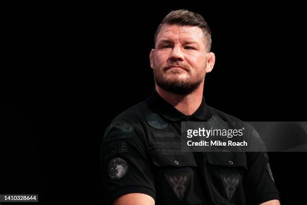 Michael Bisping hosts the UFC 280 Press Conference at O2 Arena on July 22, 2022 in London, England.
