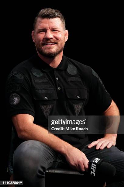Michael Bisping hosts the UFC 280 Press Conference at O2 Arena on July 22, 2022 in London, England.
