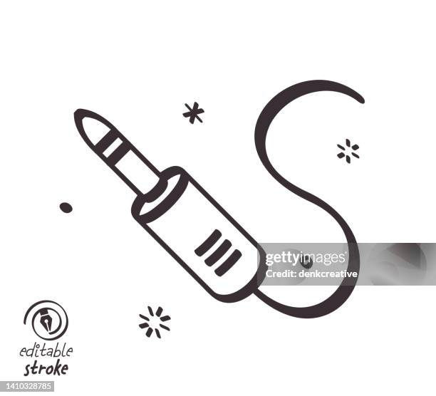 playful line illustration for audio mixer - rca stock illustrations