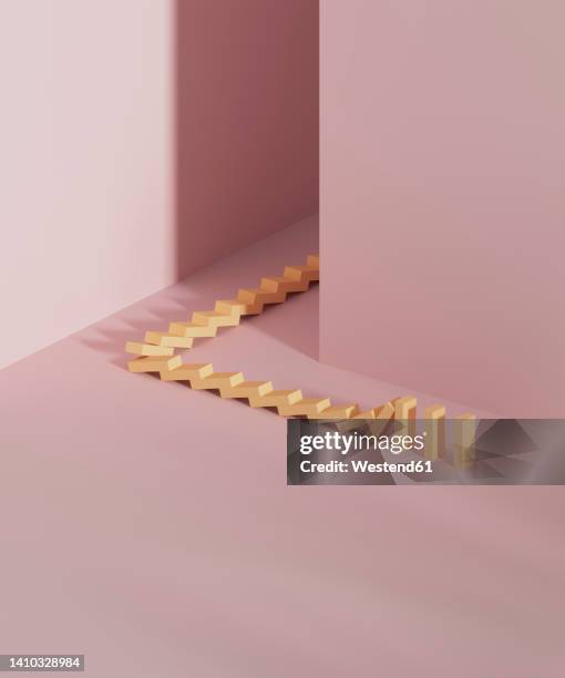 ilustraciones, imágenes clip art, dibujos animados e iconos de stock de studio shot of falling domino pieces placed around corner - dominó
