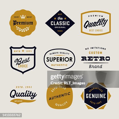 Disegni di badge retrò della metà del secolo Disegni di badge retrò della metà del secolo