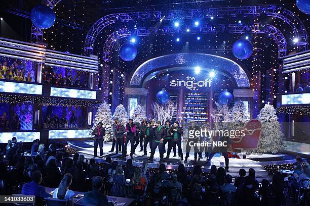 Sing-Off Christmas" Episode 312 -- Pictured: Committed, Nota, Pentatonix -- Photo by: Trae Patton/NBC/NBCU Photo Bank