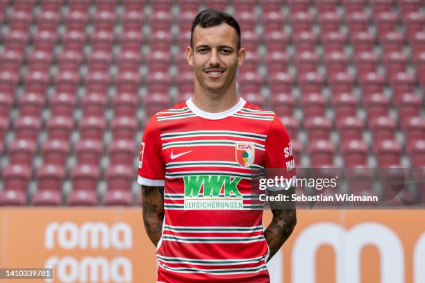 Iago of FC Augsburg poses during the team presentation at WWK Arena on July 21, 2022 in Augsburg, Germany.