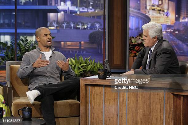 Episode 4154 -- Pictured: Comedian Damon Wayans, Jr. During an interview with host Jay Leno on November 28, 2011 -- Photo by: Paul...