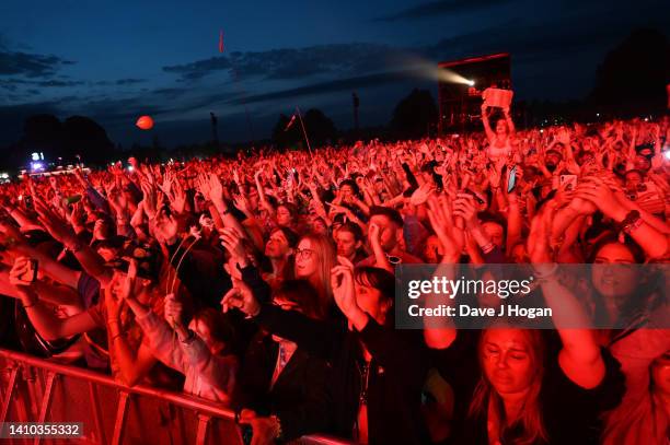 The crowd during Lewis Capaldi on day two of Latitude Festival 2022 at Henham Park on July 22, 2022 in Southwold, England.