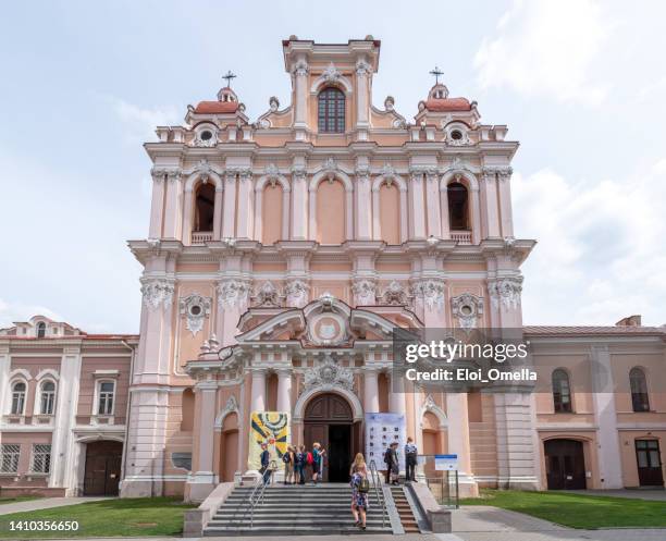 church of st. casimir in vilnius - st eloi stock pictures, royalty-free photos & images