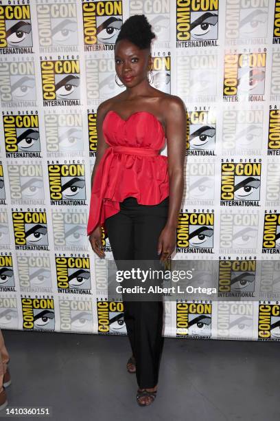 Danai Gurira attends AMC's "The Walking Dead" panel during 2022 Comic-Con International: San Diego at San Diego Convention Center on July 22, 2022 in...