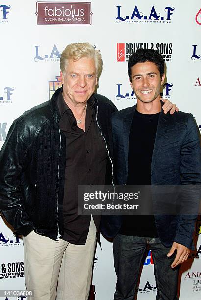 Actor's Christopher McDonald and Eli Marienthal arrive at 2012 Los Angeles Animation Film Festival - "The Iron Giant" charity screening at Regent...