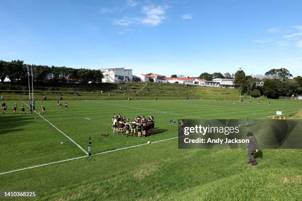 The New Plymouth Boys High School Gully Ground during the round two Farah Palmer Cup match between Taranaki and North Harbour at , on July 23 in New...