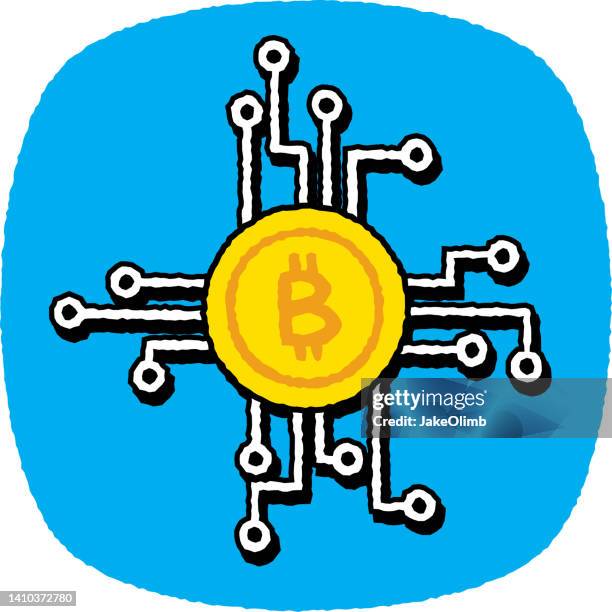 bitcoin leiterplatte doodle 7 - gambling chip stock-grafiken, -clipart, -cartoons und -symbole