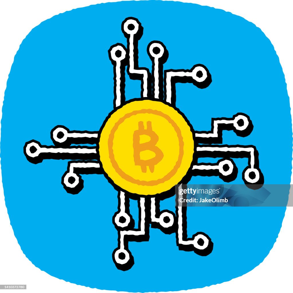 Bcch Graphics Bitcoin Circuit Board Doodle 7 High-Res Vector Graphic - Getty Images