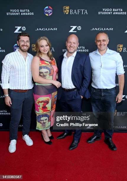 David Treatman, Olivia Deeble, Jason Haigh-Ellery, and Richard Klin attend the Yugo BAFTA Student Awards at Harmony Gold on July 22, 2022 in Los...