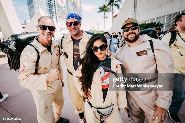 Cosplayers dressed as the Ghostbusters attend 2022 Comic-Con International: San Diego on July 22, 2022 in San Diego, California.