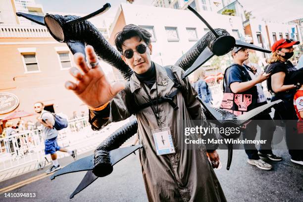 Cosplayer dressed as Doctor Octopus attends 2022 Comic-Con International: San Diego on July 22, 2022 in San Diego, California.