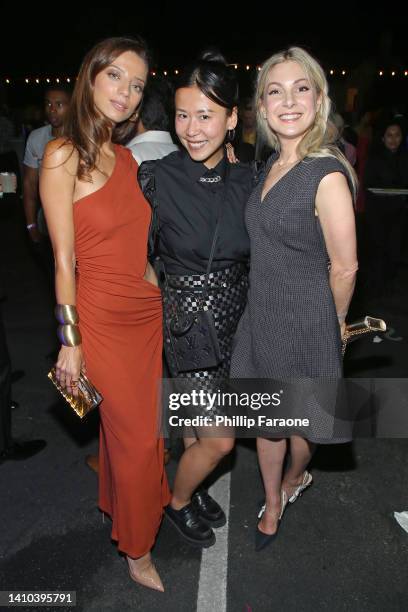 Angela Sarafyan, Domee Shi, and Lucy Alibar attend the Yugo BAFTA Student Awards at Harmony Gold on July 22, 2022 in Los Angeles, California.