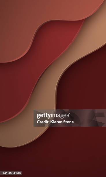 thicker paper cut style abstract background - brown stockfoto's en -beelden