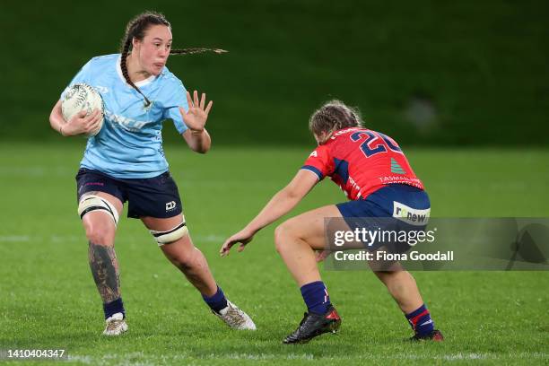 Tui McGeorge of Northland in action during the round two Farah Palmer Cup match between Northland and Tasman at Semenoff Stadium, on July 23 in...