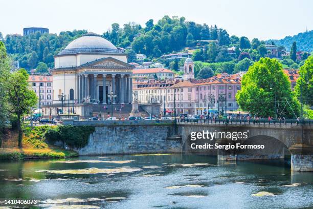 view of turin city in italy - turin stock pictures, royalty-free photos & images