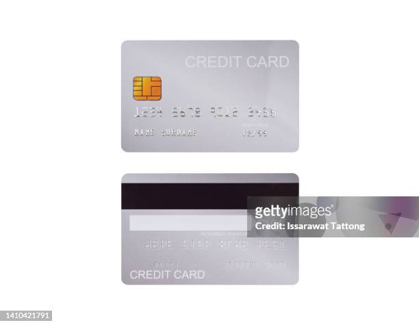 gold credit card mockup template design - mockup identity photos et images de collection