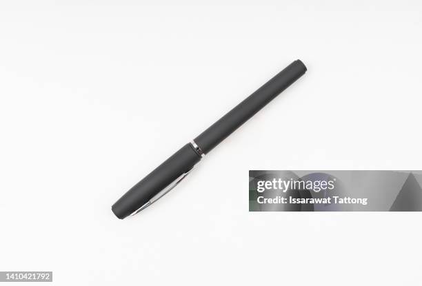 pen isolated on white background - pen schrijfgerei stockfoto's en -beelden