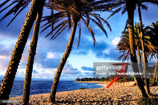 usa, hawaii, sunset beach - sunset beach hawaii stock pictures, royalty-free photos & images