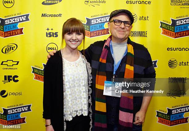 Actress Tara Lynne Barr and writer/director Bobcat Goldthwait attend "God Bless America" Photo Op during the 2012 SXSW Music, Film + Interactive...