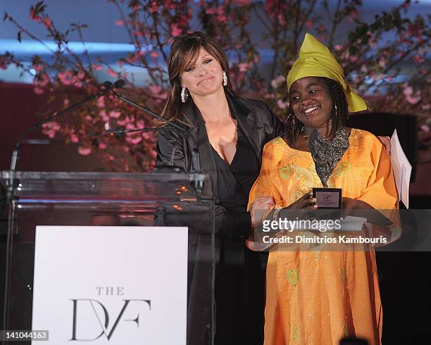 Maria Bartiromo and Chouchou Namegabe attend the 3rd annual Diane Von Furstenberg awards at the United Nations on March 9, 2012 in New York City.
