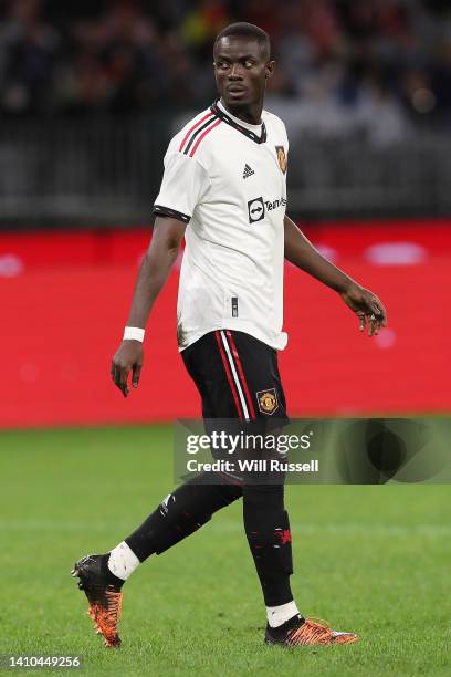 Eric Bailly of Manchester United looks on during the Pre-Season Friendly match between Manchester United and Aston Villa at Optus Stadium on July 23,...