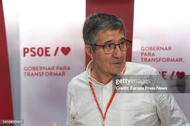 The new spokesman of the Socialist parliamentary group in Congress, Patxi Lopez, at the Federal Committee of the PSOE at the party's headquarters, on...