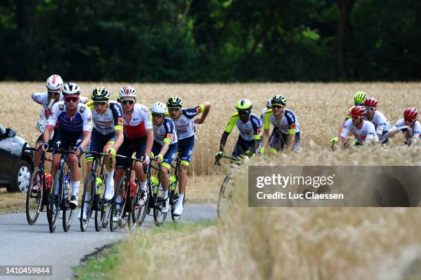 Kenneth Vanbilsen of Belgium and Team Cofidis, Iljo Keisse of Belgium and Team Quick-Step - Alpha Vinyl, Kevin Van Melsen of Belgium and Team...