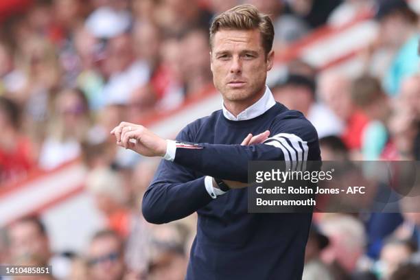 Head Coach Scott Parker of Bournemouth during the pre-season friendly match between AFC Bournemouth and Bristol City at Vitality Stadium on July 23,...