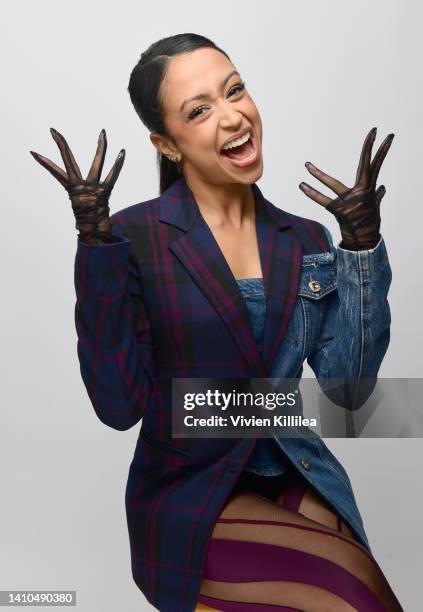 Liza Koshy visits the #IMDboat At San Diego Comic-Con 2022: Day Three on The IMDb Yacht on July 23, 2022 in San Diego, California.