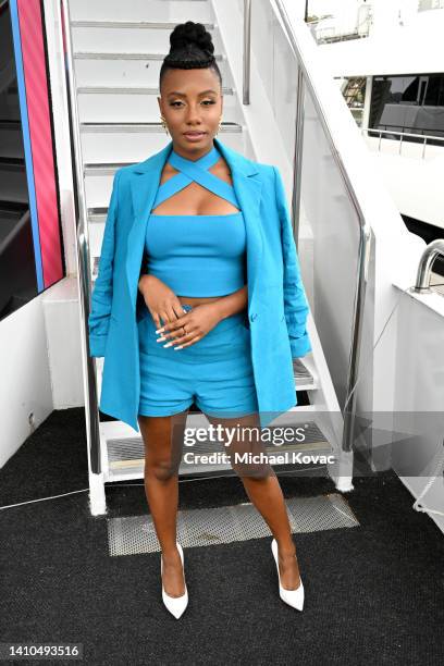 Imani Hakim visits the #IMDboat At San Diego Comic-Con 2022: Day Three on The IMDb Yacht on July 23, 2022 in San Diego, California.