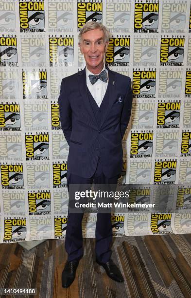 Bill Nye attends Peacock's new original series "The End is NYE" press line during 2022 Comic-Con International: San Diego at Hilton Bayfront on July...
